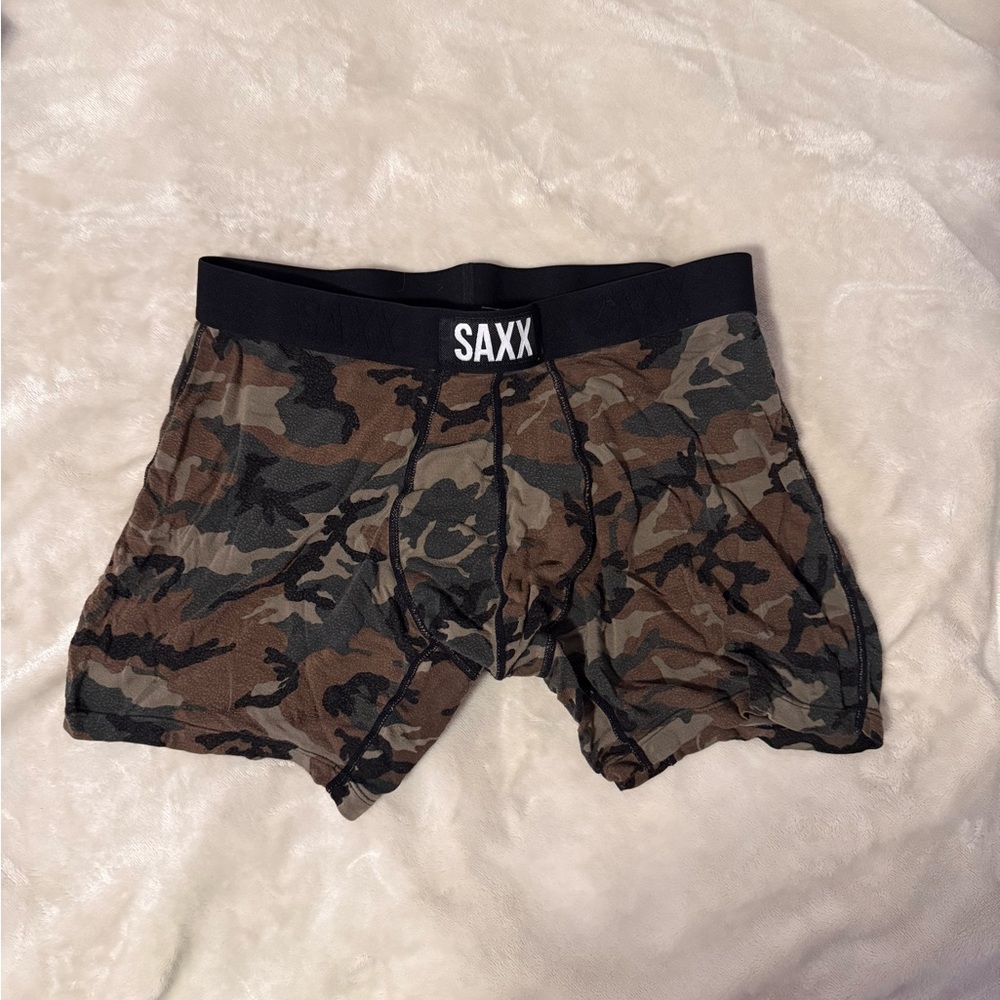 SAXX Men's Camo Boxer Briefs - Brown